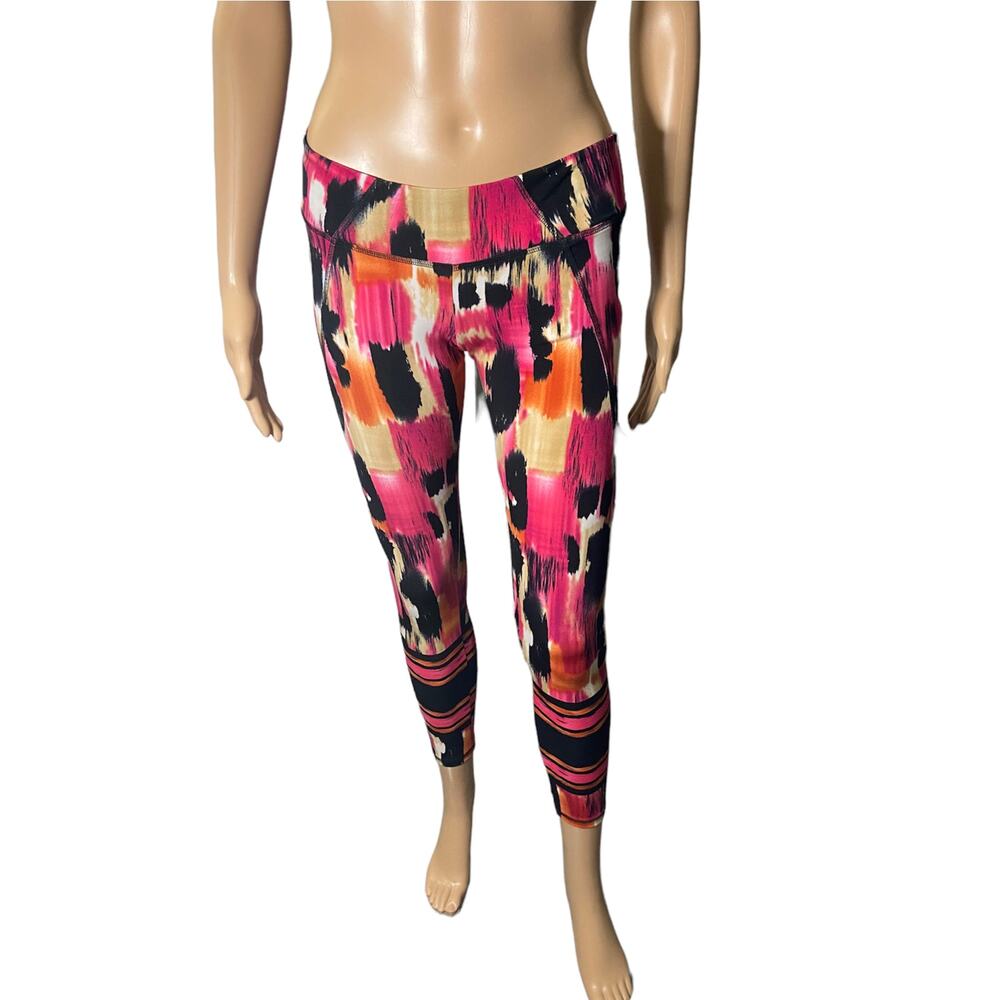 Mesh Yoga Multicolor Abstract Legging size M